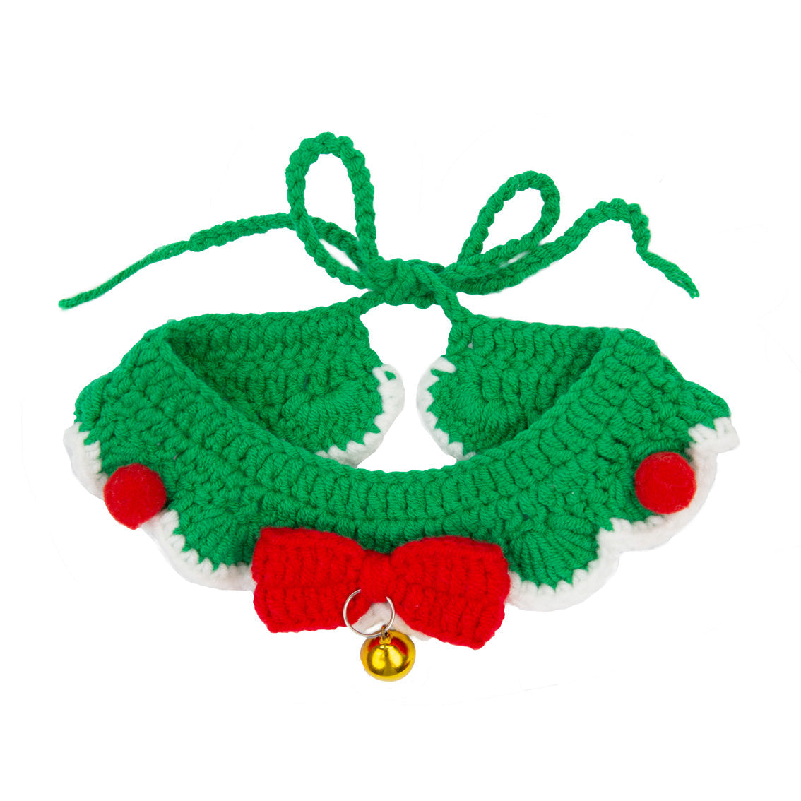 Crochet Christmas Cat Collar