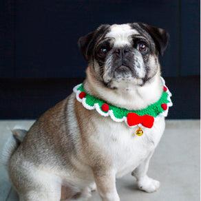 Crochet Christmas Dog Collar