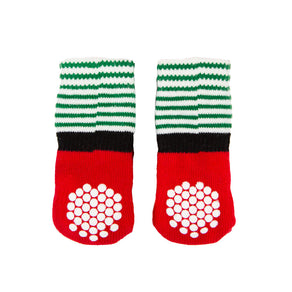 Christmas Non Slip Dog Socks - 4 Pack