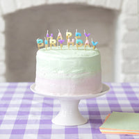 Pastel 'Happy Birthday' Candles