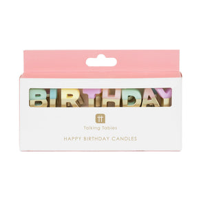 Pastel 'Happy Birthday' Candles