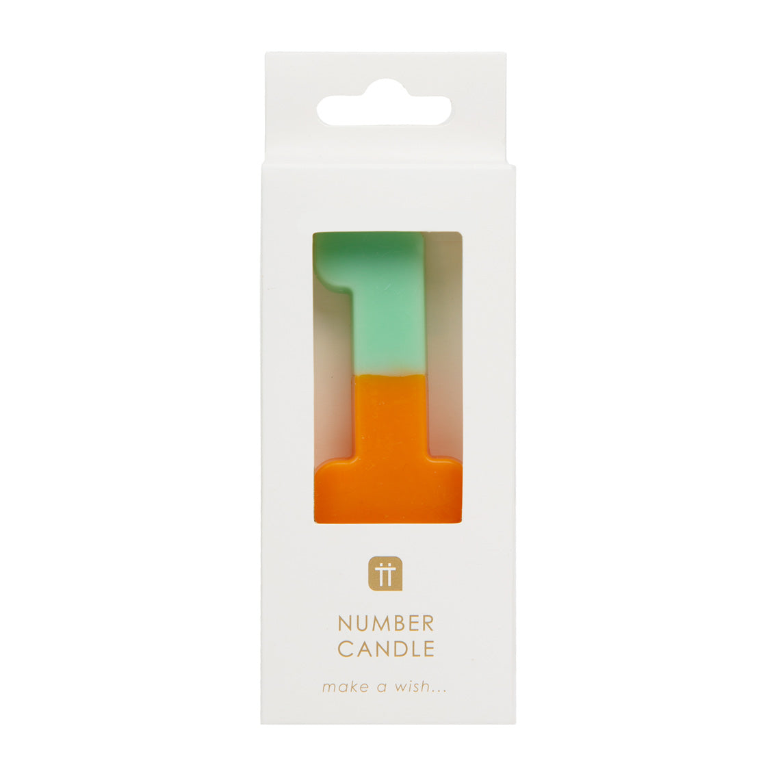 Orange and Multi-coloured Birthday Number Candles Starter Set - 0-9