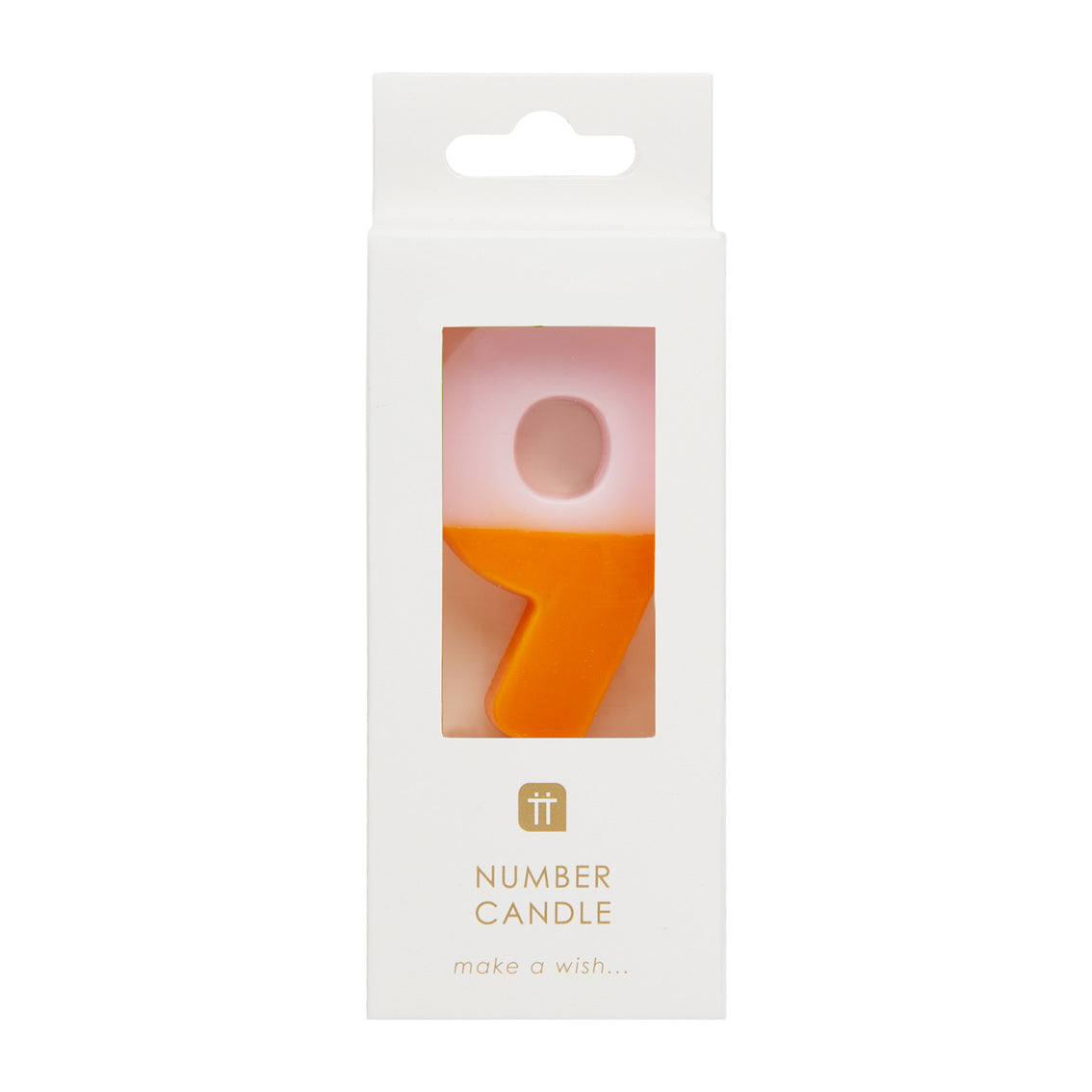 Orange and Multi-coloured Birthday Number Candles Starter Set - 0-9