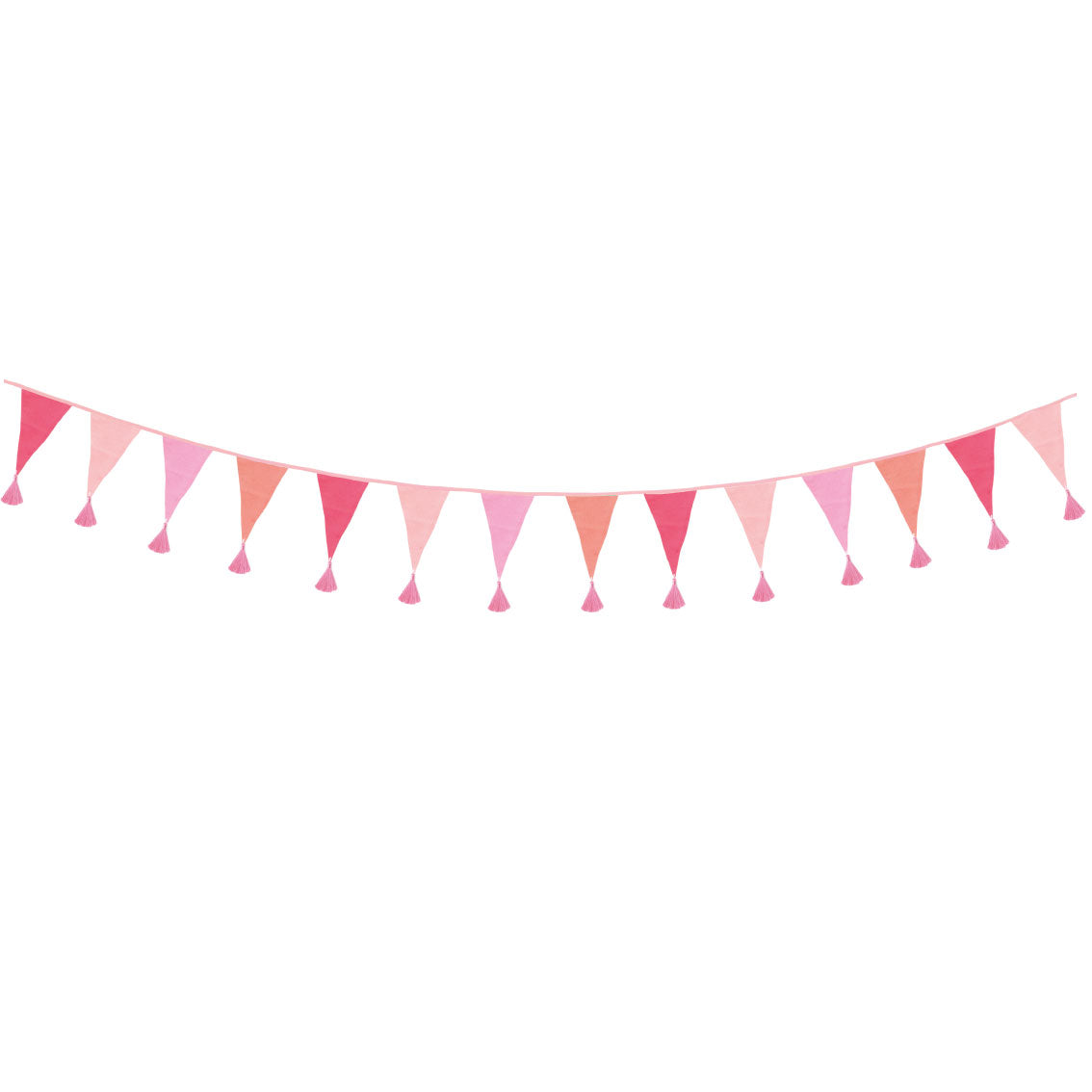 We Heart Birthdays Pink Fabric Cotton Bunting, 3m