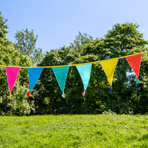 MultiColoured Rainbow Cotton Bunting - 3m