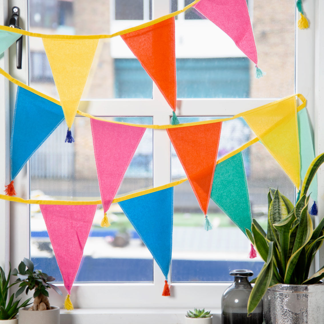 MultiColoured Rainbow Cotton Bunting - 3m