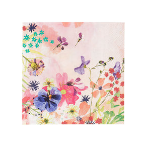 Blossom Girls Floral Cocktail Paper Napkins - 20 Pack