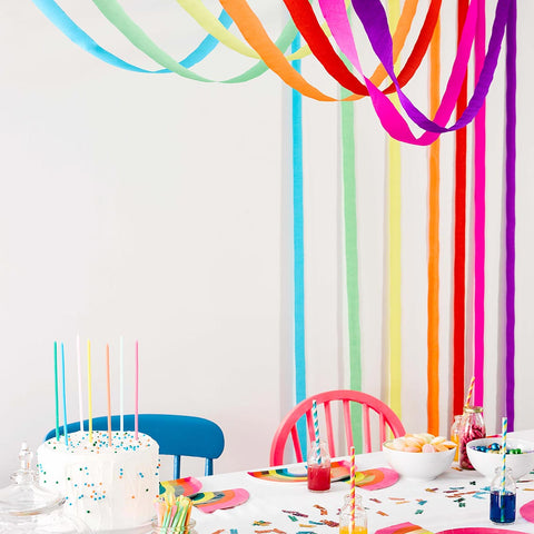 Birthday Brights Rainbow Paper Streamers