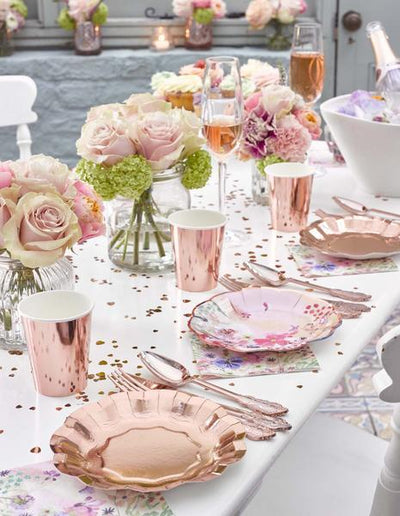 Image - Party Porcelain Rose Gold Small Plates