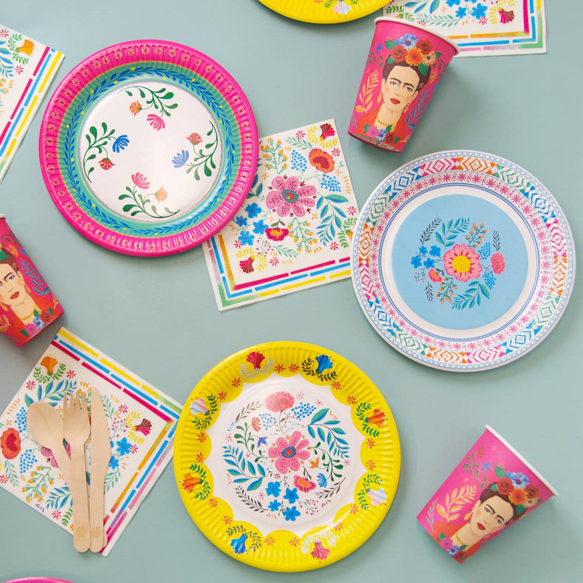 Boho Floral Paper Plates (Pack of 12)