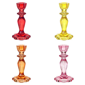 Boho Glass Candle Holder Starter Set - Warm Colours