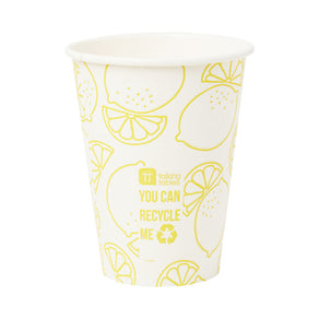 Boho Lemon Paper Cups - 8 Pack