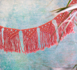 Boho Pink Macrame Garland