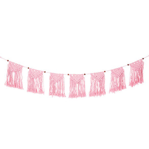 Boho Pink Macrame Garland