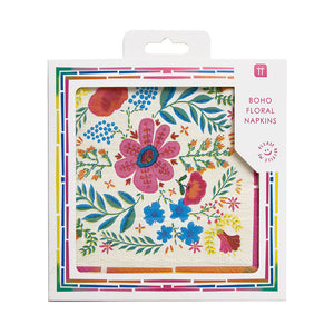 Boho Floral Paper Napkins (Pack of 20)