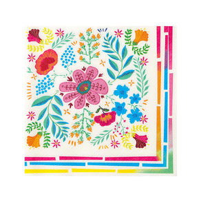 Boho Floral Pink Paper Napkins - 20 Pack