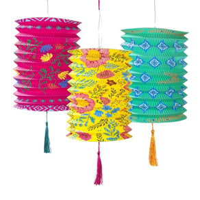 Boho Paper Lanterns Decoration (Set of 3)