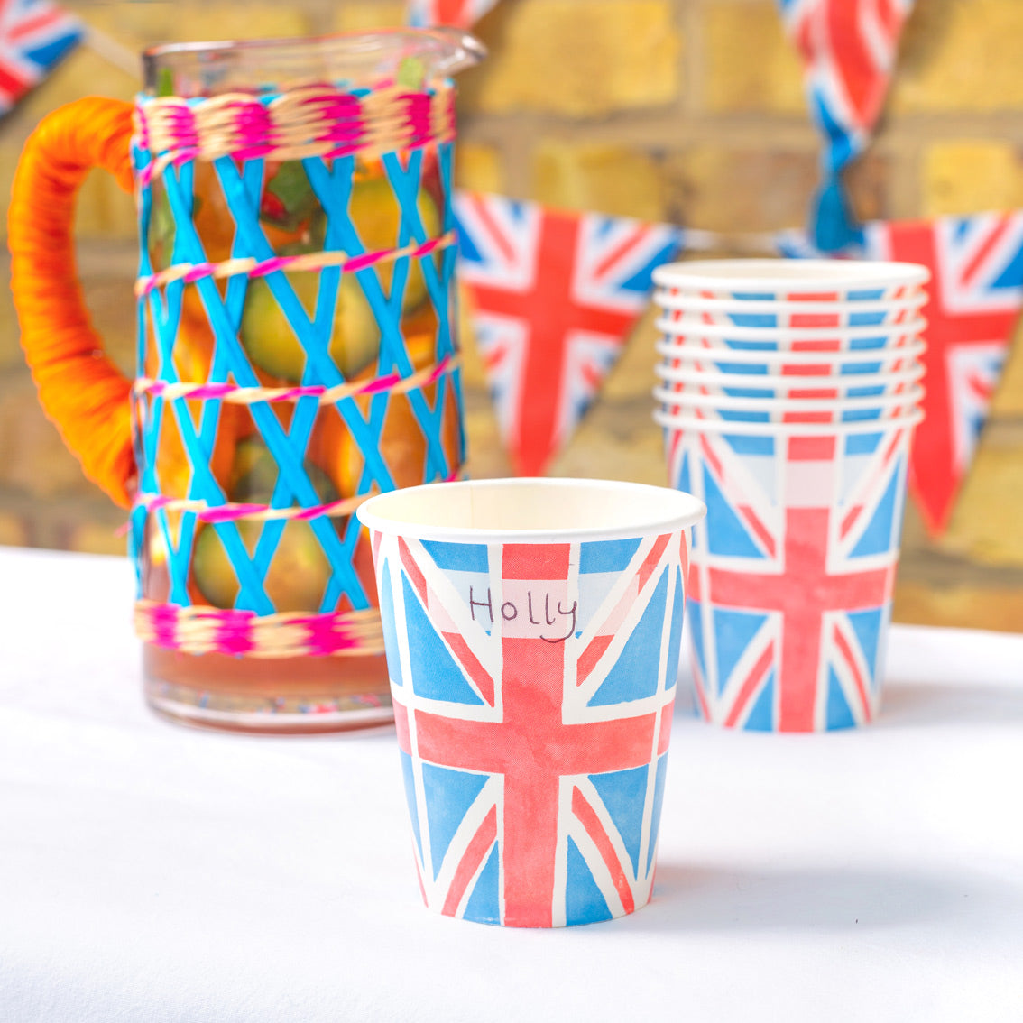 Royal Union Jack Flag Paper Cups - 8 Pack