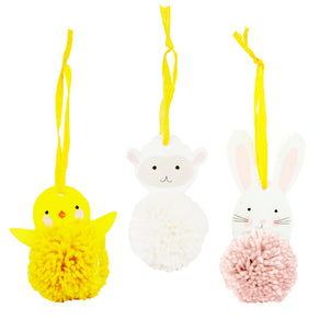 Spring Bunny Easter Pom Pom Kit - 6 Pack