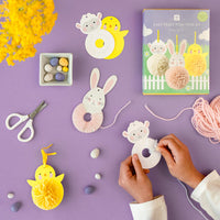 Spring Bunny Easter Pom Pom Kit - 6 Pack