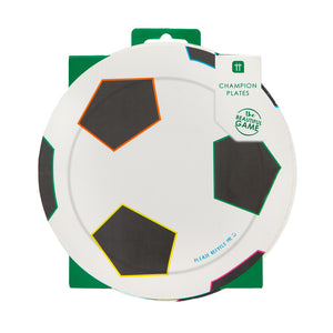 Party Champions Recyclable Football Plates - 12 Pack