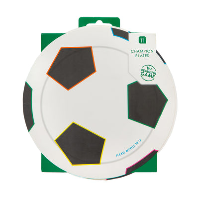 Image - Party Champions Recyclable Football Plates - 12 Pack
