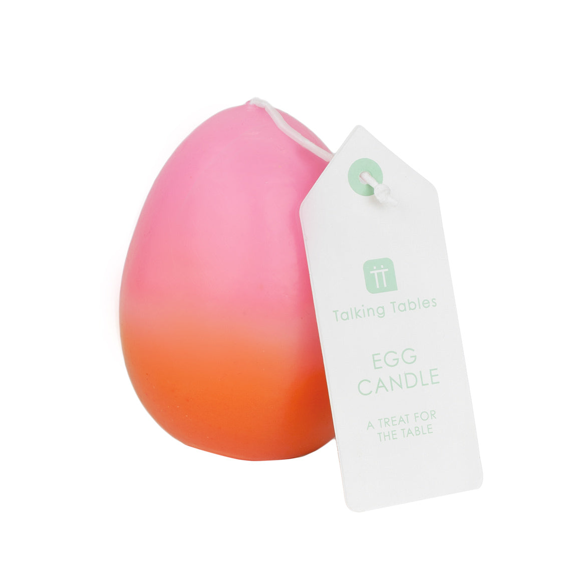 Egg Shaped Pink & Orange Candle