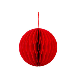 Red Card Honeycomb Ball Decoration