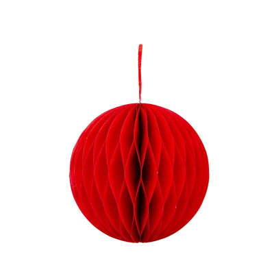 Red Card Honeycomb Ball Decoration