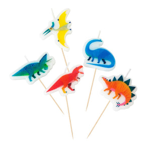 Party Dinosaur Birthday Candles - 5 Pack