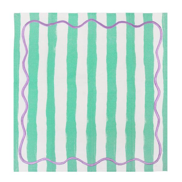 Everyone's Welcome Striped Cotton Napkins - 4 Pack