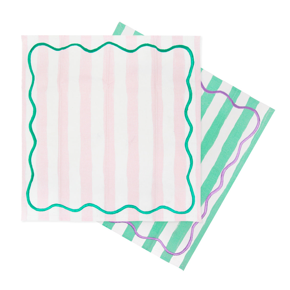 Everyone's Welcome Striped Cotton Napkins - 4 Pack