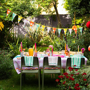 Everyone's Welcome Gingham Cotton Fabric Bunting