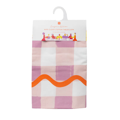 Image - Everyone's Welcome Lilac Gingham Reusable Table Cloth