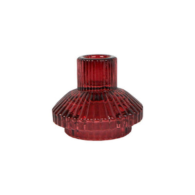 Image - Midnight Forest Burgundy Red Glass Candle Holder