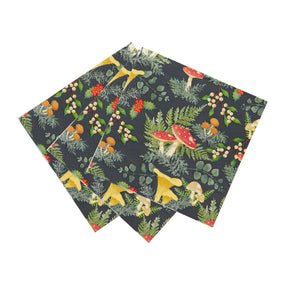 Midnight Forest Mushroom Napkins - 20 Pack