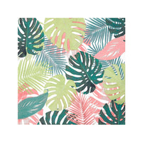 Tropical Palm Pastel Leaf Paper Napkins - 20 Pack