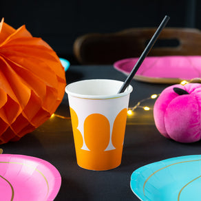 Halloween 'Boo' Paper Cups - 8 Pack