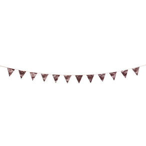 Luxe Pink Glitter Bunting, 3M