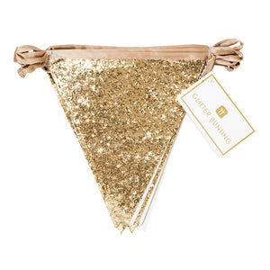 Luxe Gold Glitter Bunting