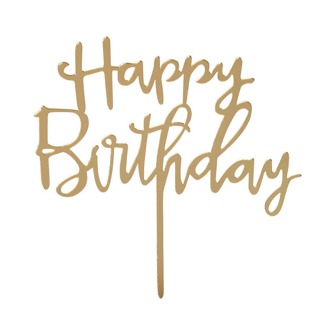 Luxe Gold Happy Birthday Cake Topper