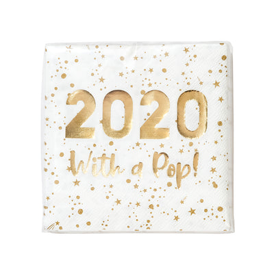 Image - Luxe 2020 foiled 25cm cocktail napkin