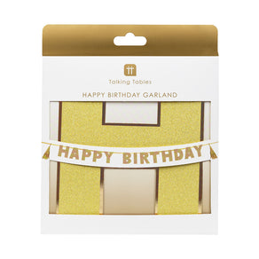 Luxe Gold Happy Birthday Garland