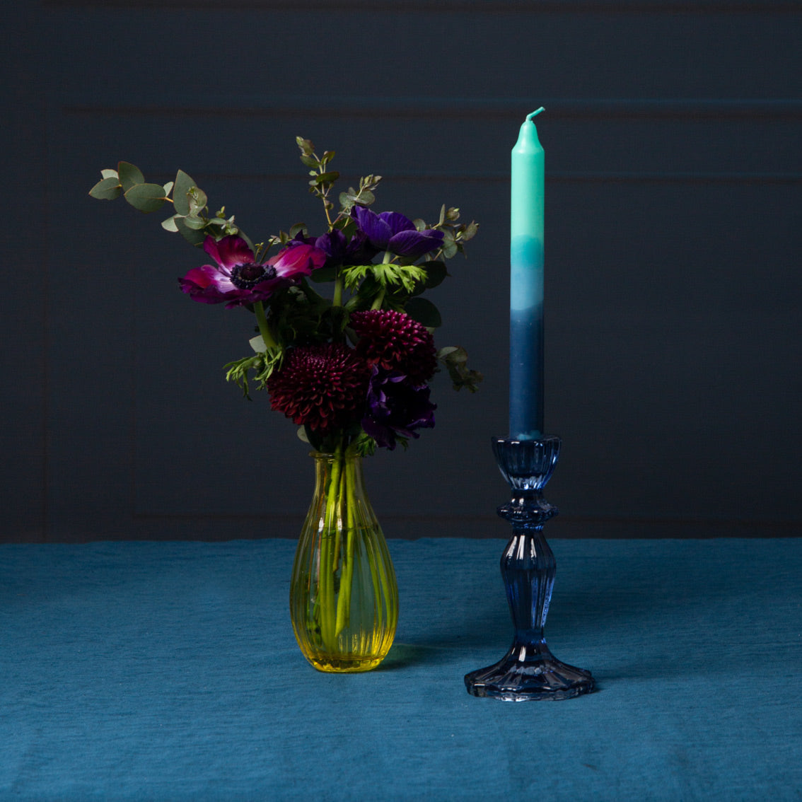 Boho Yellow Glass Bud Vase