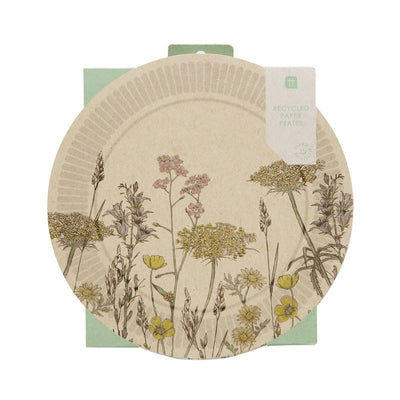 Natural Meadow Recycled Paper Plates - 12 Pack