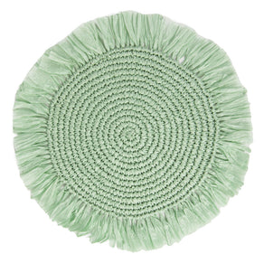 Natural Meadow Sage Raffia Placemat - 2 Pack