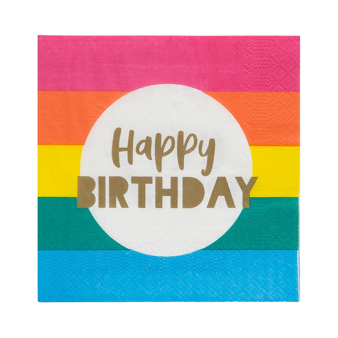 Birthday Brights 'Happy Birthday' Recyclable Napkins - 20 Pack