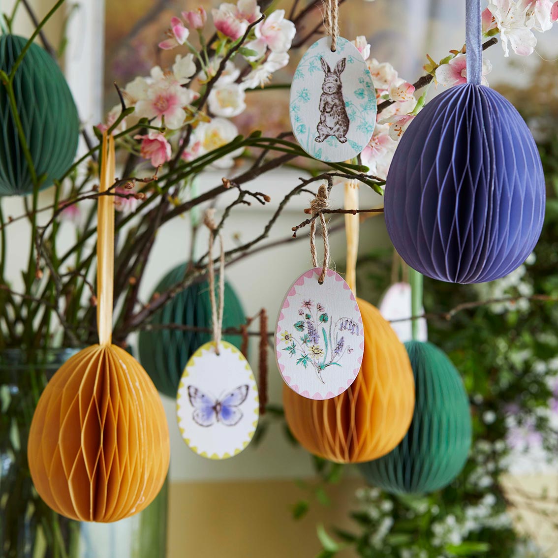 Playful Pierre Wooden Egg Hanging Decorations - 3 Pack