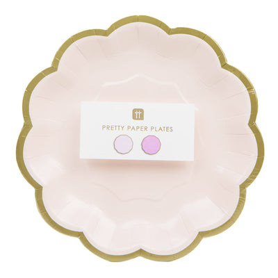 We Heart Pink Recyclable Plates - 12 Pack