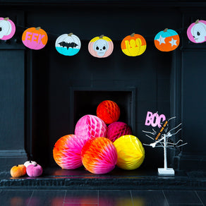 Halloween Pumpkins, Skulls and Bats Garland - 3m